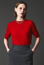 【オブリオ/AUBRIOT】のドライハイゲージセーター 人気、トレンドファッション・服の通販 founy(ファニー) ファッション Fashion レディースファッション Fashion for Women トップス・カットソー Cut & Sew Tops ニット Knit Tops & Sweaters カジュアルプルオーバー・ニットトップス Pullovers & Knit Tops / Casual Pullovers クラシック Classic, Timeless Style コンパクト Compact, Small Size シンプル Simple, Minimal セーター Sweater, Knitwear 半袖 Short Sleeve, Half Sleeve thumbnail レッド|ID: prp329100004886769 ipo3291000000036485652