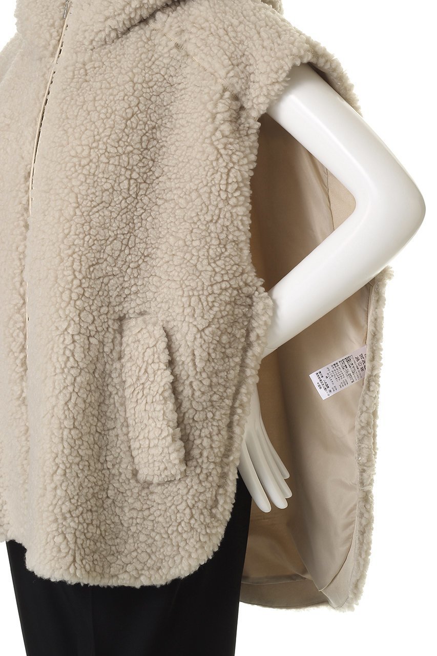 【スリー ドッツ/three dots】のエコペルボア ケープベスト 人気、トレンドファッション・服の通販 founy(ファニー) 　ファッション　Fashion　レディースファッション　Fashion for Women　アウター　Coat / Outerwear Collection　レディースジャケット・軽アウター　Jackets　カットソー　Cut and Sewn Top　ジャケット　Jacket, Outerwear　ベスト　Vest, Waistcoat　リアル　Real, Realistic　ワイド　Wide, Wide Fit　other-6|ID: prp329100004886778 ipo3291000000036485729