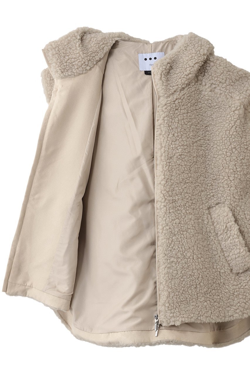 【スリー ドッツ/three dots】のエコペルボア ケープベスト 人気、トレンドファッション・服の通販 founy(ファニー) 　ファッション　Fashion　レディースファッション　Fashion for Women　アウター　Coat / Outerwear Collection　レディースジャケット・軽アウター　Jackets　カットソー　Cut and Sewn Top　ジャケット　Jacket, Outerwear　ベスト　Vest, Waistcoat　リアル　Real, Realistic　ワイド　Wide, Wide Fit　other-7|ID: prp329100004886778 ipo3291000000036485730