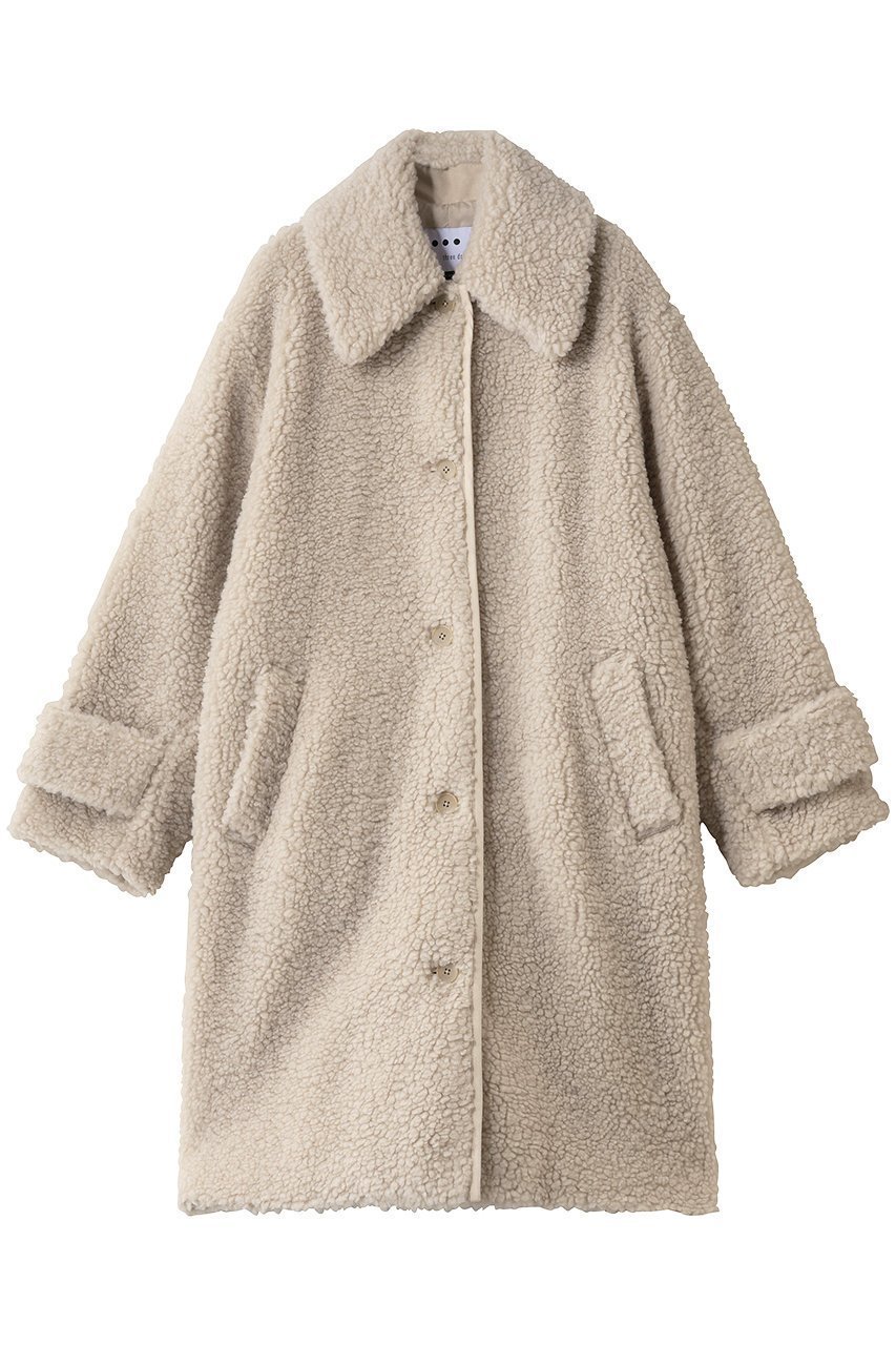 【スリー ドッツ/three dots】のエコペルボア ロングコート インテリア・キッズ・メンズ・レディースファッション・服の通販 founy(ファニー) 　ファッション　Fashion　レディースファッション　Fashion for Women　アウター　Coat / Outerwear Collection　コート・ロングコート・ピーコート　Long Coats, Peacoats & More　ラグジュアリー　Luxury, Elegant　ロング　Long, Long-Length　A/W・秋冬　Autumn/Winter　ベージュ|ID: prp329100004886779 ipo3291000000036485733