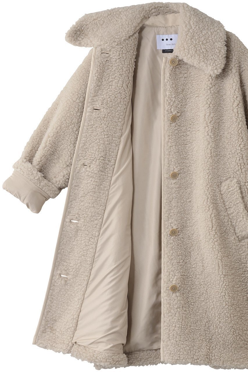 【スリー ドッツ/three dots】のエコペルボア ロングコート 人気、トレンドファッション・服の通販 founy(ファニー) 　ファッション　Fashion　レディースファッション　Fashion for Women　アウター　Coat / Outerwear Collection　コート・ロングコート・ピーコート　Long Coats, Peacoats & More　ラグジュアリー　Luxury, Elegant　ロング　Long, Long-Length　A/W・秋冬　Autumn/Winter　other-6|ID: prp329100004886779 ipo3291000000036485739