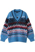 【メゾンスペシャル/MAISON SPECIAL】のMokemoke Argyle Knit Pullover/モケモケアーガイルニット BLU(ブルー)|ID: prp329100004886783 ipo3291000000036485766