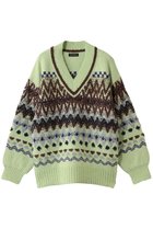 【メゾンスペシャル/MAISON SPECIAL】のMokemoke Argyle Knit Pullover/モケモケアーガイルニット GRN(グリーン)|ID: prp329100004886783 ipo3291000000036485767