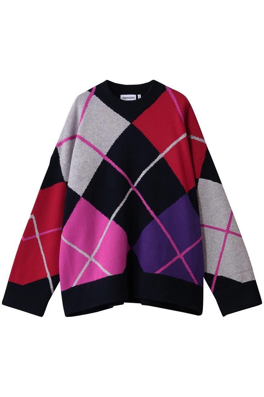 【ナゴンスタンス/nagonstans】のargyle knit pullover インテリア・キッズ・メンズ・レディースファッション・服の通販 founy(ファニー) 　ファッション　Fashion　レディースファッション　Fashion for Women　トップス・カットソー　Cut & Sew Tops　ニット　Knit Tops & Sweaters　カジュアルプルオーバー・ニットトップス　Pullovers & Knit Tops / Casual Pullovers　Space|ID: prp329100004886809 ipo3291000000036485974