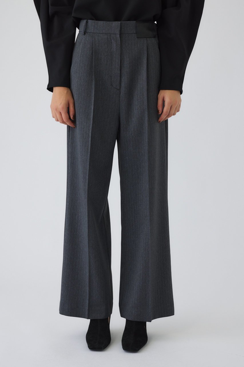 【リムアーク/RIM.ARK】のLeather like patch PT/パンツ インテリア・キッズ・メンズ・レディースファッション・服の通販 founy(ファニー) 　ファッション　Fashion　レディースファッション　Fashion for Women　パンツ　Pants & Trousers　カットソー　Cut and Sewn Top　シンプル　Simple, Minimal　フェイクレザー　Faux Leather, PU Leather　グレー|ID: prp329100004886832 ipo3291000000036486184