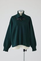 【リムアーク/RIM.ARK】のToggle motif knit tops/ニット 人気、トレンドファッション・服の通販 founy(ファニー) ファッション Fashion レディースファッション Fashion for Women トップス・カットソー Cut & Sew Tops ニット Knit Tops & Sweaters カジュアルプルオーバー・ニットトップス Pullovers & Knit Tops / Casual Pullovers シンプル Simple, Minimal フロント Front, Front Design マニッシュ Mannish, Boyish 冬 Winter / This Winter thumbnail ダークグリーン|ID: prp329100004886833 ipo3291000000036486194