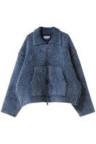 【メゾンスペシャル/MAISON SPECIAL】の【UNISEX】フェードヤーン襟付きZIPニットブルゾン BLU(ブルー)|ID: prp329100004886865 ipo3291000000036486458