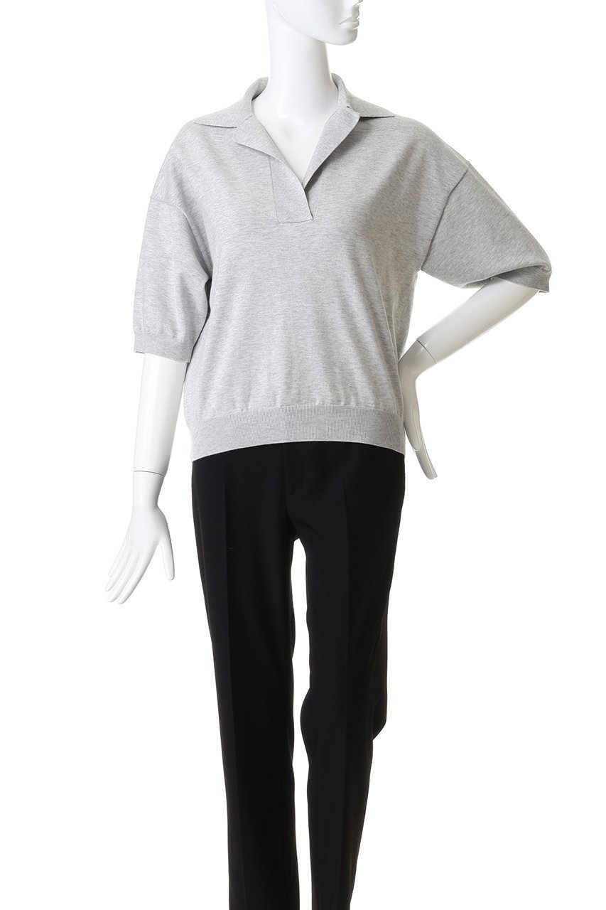 【マディソンブルー/MADISONBLUE】のSKIPPER HALF SLEEVE KNIT スキッパーH/Sニット 人気、トレンドファッション・服の通販 founy(ファニー) 　ファッション　Fashion　レディースファッション　Fashion for Women　トップス・カットソー　Cut & Sew Tops　ニット　Knit Tops & Sweaters　カジュアルプルオーバー・ニットトップス　Pullovers & Knit Tops / Casual Pullovers　インナー　Innerwear　スキッパー　Skipper, Open Collar　エレガント 上品　Elegant　半袖　Short Sleeve, Half Sleeve　定番　Standard, Basic Item　other-2|ID: prp329100004886902 ipo3291000000036486780