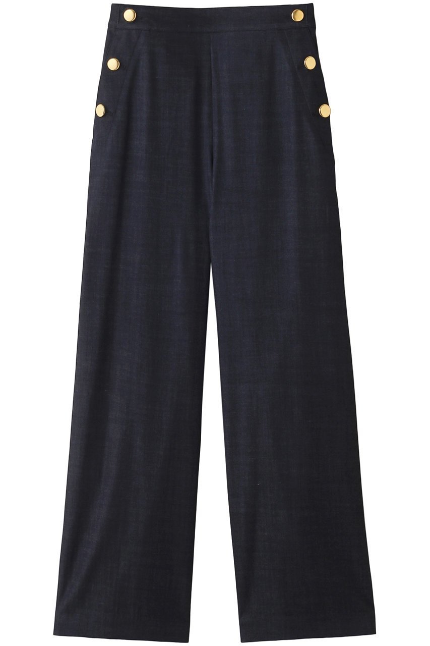 【アルアバイル/allureville】のデニムライクマリンパンツ インテリア・キッズ・メンズ・レディースファッション・服の通販 founy(ファニー) 　ファッション　Fashion　レディースファッション　Fashion for Women　パンツ　Pants & Trousers　リュクス　Luxury, Elegant, High-End, Chic　エレガント 上品　Elegant　夏　Summer　定番　Standard, Basic Item　春　Spring　S/S・春夏　SS, Spring/Summer, Warm Season　ネイビー|ID: prp329100004886934 ipo3291000000036487014