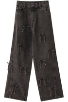 【メゾンスペシャル/MAISON SPECIAL】のRibbon Denim/リボンデニム 人気、トレンドファッション・服の通販 founy(ファニー) ファッション Fashion レディースファッション Fashion for Women パンツ Pants & Trousers シンプル Simple, Minimal ストレート Straight, Straight Cut デニム Denim, Jeans Material トレンド Trend, Trending Now ドット Polka Dot, Dot Pattern リボン Ribbon, Bow thumbnail BLK(ブラック)|ID: prp329100004886937 ipo3291000000036487035