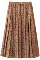 【ミュベール/MUVEIL】のイチゴプリントプリーツスカート キャメル|ID: prp329100004886962 ipo3291000000036835100