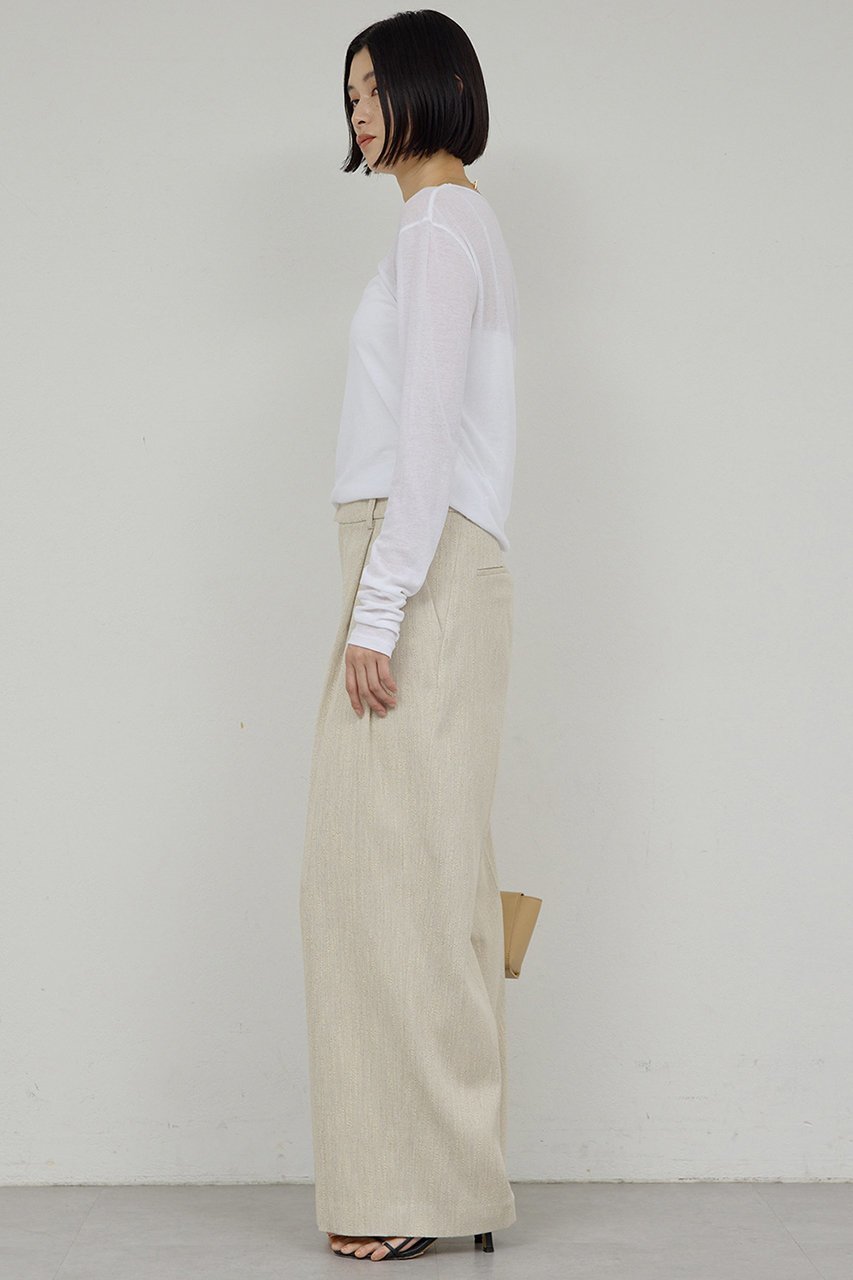 【ガリャルダガランテ/GALLARDAGALANTE】の【セットアップ対応】ダブルタックツイードパンツ 人気、トレンドファッション・服の通販 founy(ファニー) 　ファッション　Fashion　レディースファッション　Fashion for Women　セットアップ　Matching Sets　レディースパンツ・ボトムス　Pants & Trousers / Bottoms　パンツ　Pants & Trousers　カットソー　Cut and Sewn Top　サマー　Summer, Summer Style　セットアップ　Set-Up, Coordinated Outfit　ツイード　Twill, Twill Weave　ロング　Long, Long-Length　定番　Standard, Basic Item　other-3|ID: prp329100004886970 ipo3291000000036487307