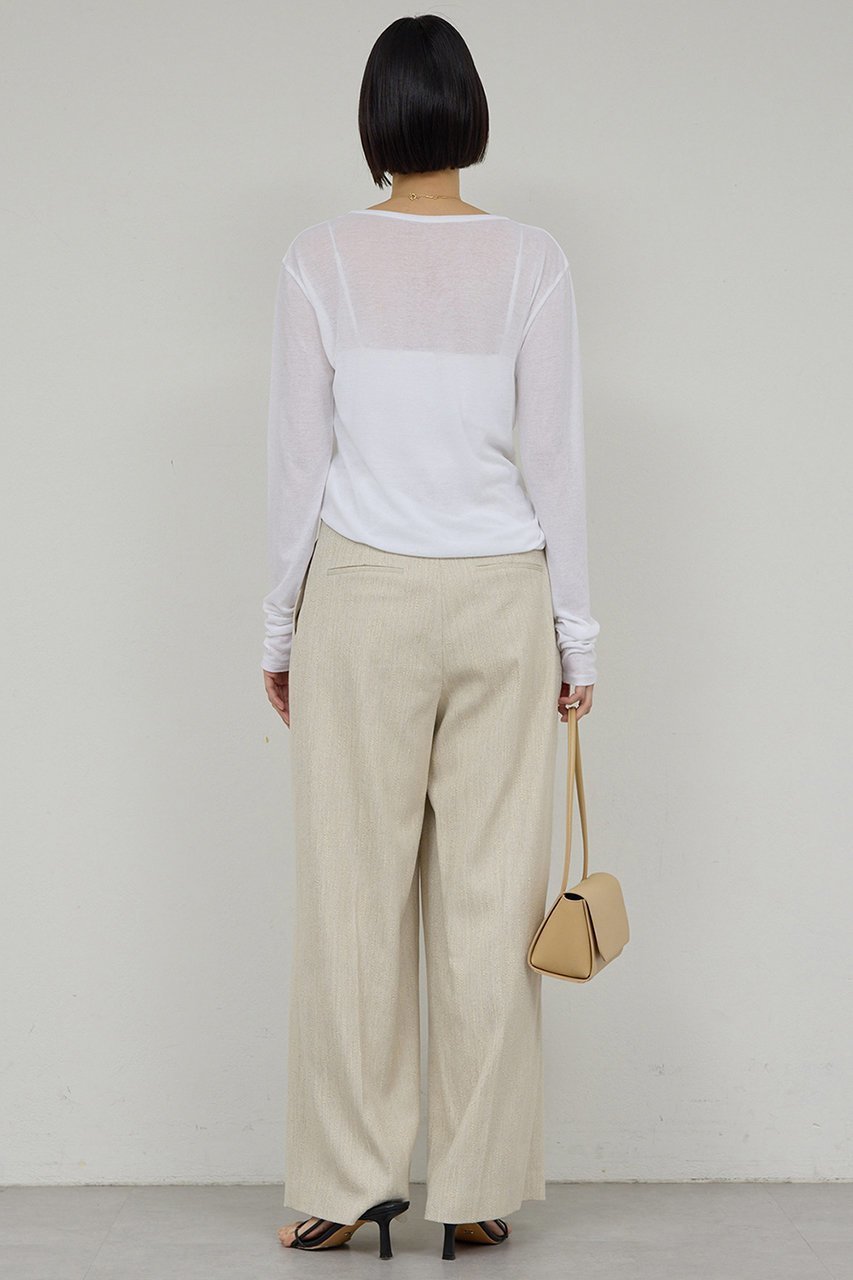 【ガリャルダガランテ/GALLARDAGALANTE】の【セットアップ対応】ダブルタックツイードパンツ 人気、トレンドファッション・服の通販 founy(ファニー) 　ファッション　Fashion　レディースファッション　Fashion for Women　セットアップ　Matching Sets　レディースパンツ・ボトムス　Pants & Trousers / Bottoms　パンツ　Pants & Trousers　カットソー　Cut and Sewn Top　サマー　Summer, Summer Style　セットアップ　Set-Up, Coordinated Outfit　ツイード　Twill, Twill Weave　ロング　Long, Long-Length　定番　Standard, Basic Item　other-4|ID: prp329100004886970 ipo3291000000036487308