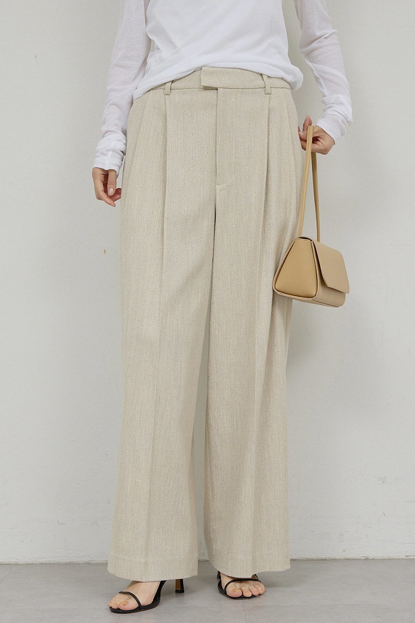 【ガリャルダガランテ/GALLARDAGALANTE】の【セットアップ対応】ダブルタックツイードパンツ 人気、トレンドファッション・服の通販 founy(ファニー) 　ファッション　Fashion　レディースファッション　Fashion for Women　セットアップ　Matching Sets　レディースパンツ・ボトムス　Pants & Trousers / Bottoms　パンツ　Pants & Trousers　カットソー　Cut and Sewn Top　サマー　Summer, Summer Style　セットアップ　Set-Up, Coordinated Outfit　ツイード　Twill, Twill Weave　ロング　Long, Long-Length　定番　Standard, Basic Item　other-5|ID: prp329100004886970 ipo3291000000036487309