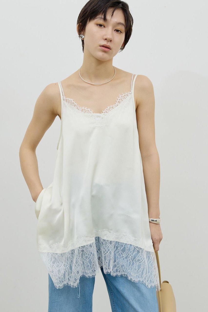 【ガリャルダガランテ/GALLARDAGALANTE】のレースキャミチュニック 人気、トレンドファッション・服の通販 founy(ファニー) 　ファッション　Fashion　レディースファッション　Fashion for Women　ワンピース　Dresses　チュニック　Tunic Tops & Dresses　サテン　Satin, Glossy Fabric　ショルダー　Shoulder, Shoulder Strap　ジャケット　Jacket, Outerwear　チュニック　Tunic, Long Top　デニム　Denim, Jeans Material　レース　Lace, Lace Fabric　再入荷　Restock / Back in Stock　other-5|ID: prp329100004886971 ipo3291000000036487318