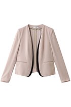 【ベイジ,/BEIGE,】のCINDY(シンディ)/ダブルカラージャケット 人気、トレンドファッション・服の通販 founy(ファニー) ファッション Fashion レディースファッション Fashion for Women アウター Coat / Outerwear Collection レディースジャケット・軽アウター Jackets オケージョン Occasion Wear カーディガン Cardigan, Knitwear コンパクト Compact, Small Size ジャケット Jacket, Outerwear ストレッチ Stretch, Stretchy Fabric ダブル Double, Double-Breasted デニム Denim, Jeans Material ビジネス 仕事 通勤 Business / Work / Commuting thumbnail Nude x Black|ID: prp329100004886979 ipo3291000000036487388