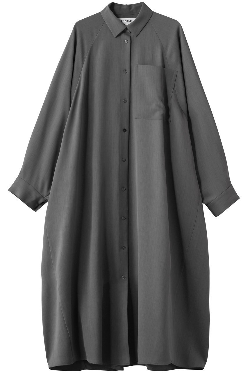 【エンフォルド/ENFOLD】のCIRCLE TUCK DRESS インテリア・キッズ・メンズ・レディースファッション・服の通販 founy(ファニー) 　ファッション　Fashion　レディースファッション　Fashion for Women　ワンピース　Dresses　フォーマル・パーティードレス・結婚式用ドレス　Elegant & Casual Dresses　チュニック　Tunic Tops & Dresses　アシンメトリー　Asymmetrical Style　スーツ　Suit, Formalwear　チュニック　Tunic, Long Top　ドレス　Dress, One-Piece　パターン　Pattern, Design Print　フォルム　Silhouette, Form　ロング　Long, Long-Length　切替　Switching, Contrast Panel　夏　Summer　チャコールグレー|ID: prp329100004887015 ipo3291000000036487695