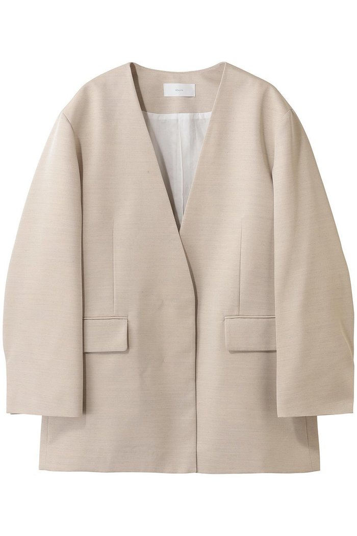 【エブール/ebure】の【店舗限定】スラブラチネ ノーカラーオーバーサイズジャケット インテリア・キッズ・メンズ・レディースファッション・服の通販 founy(ファニー) https://founy.com/ ファッション Fashion レディースファッション Fashion for Women アウター Coat / Outerwear Collection レディースジャケット・軽アウター Jackets カーディガン Cardigan, Knitwear ジャケット Jacket, Outerwear フィット Fit, Slim Fit 再入荷 Restock / Back in Stock 夏 Summer |ID: prp329100004887016 ipo3291000000036805731