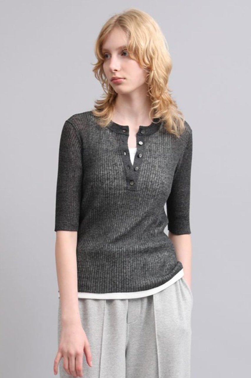 【サクラ/SACRA】のメランジリブシアープルオーバー 人気、トレンドファッション・服の通販 founy(ファニー) 　ファッション　Fashion　レディースファッション　Fashion for Women　トップス・カットソー　Cut & Sew Tops　ニット　Knit Tops & Sweaters　カジュアルプルオーバー・ニットトップス　Pullovers & Knit Tops / Casual Pullovers　コンパクト　Compact, Small Size　シアー　Sheer, See-Through　メランジ　Melange, Mixed Yarn　リネン　Linen, Linen Fabric　リラックス　Relax, Relaxed Fit　other-8|ID: prp329100004887039 ipo3291000000036487902