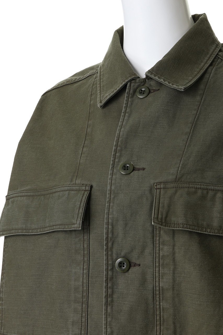 【サクラ/SACRA】のヴィンテージバックサテンシャツジャケット 人気、トレンドファッション・服の通販 founy(ファニー) 　ファッション　Fashion　レディースファッション　Fashion for Women　アウター　Coat / Outerwear Collection　レディースジャケット・軽アウター　Jackets　サテン　Satin, Glossy Fabric　ジャケット　Jacket, Outerwear　ストーン　Stone, Gem-Like　フラップ　Flap, Flap Pocket　ポケット　Pocket, Pocket Detail　ミリタリー　Military, Army Style　ヴィンテージ　Vintage Style　再入荷　Restock / Back in Stock　夏　Summer　春　Spring　S/S・春夏　SS, Spring/Summer, Warm Season　other-5|ID: prp329100004887045 ipo3291000000036487956