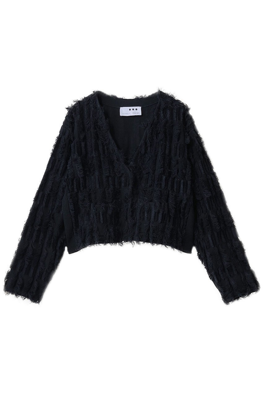 【スリー ドッツ/three dots】のブライトコットン フリンジジャケット インテリア・キッズ・メンズ・レディースファッション・服の通販 founy(ファニー) 　ファッション　Fashion　レディースファッション　Fashion for Women　アウター　Coat / Outerwear Collection　レディースジャケット・軽アウター　Jackets　スカート　Skirts　オケージョン　Occasion Wear　コンパクト　Compact, Small Size　ショート　Short, Short Length　ジャケット　Jacket, Outerwear　フリンジ　Fringe, Tassel　ネイビー|ID: prp329100004887048 ipo3291000000036487979