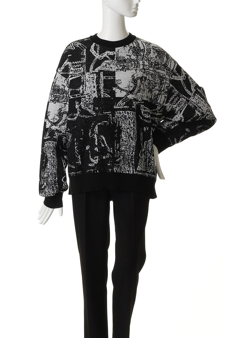 【メゾンスペシャル/MAISON SPECIAL】の【UNISEX】総柄JQDニット スカーフコラージュパターン 人気、トレンドファッション・服の通販 founy(ファニー) 　ファッション　Fashion　レディースファッション　Fashion for Women　トップス・カットソー　Cut & Sew Tops　ニット　Knit Tops & Sweaters　カジュアルプルオーバー・ニットトップス　Pullovers & Knit Tops / Casual Pullovers　ユニセックス　Unisex, Genderless　ジャカード／ジャガード　Jacquard, Woven Pattern　パターン　Pattern, Design Print　モチーフ　Motif, Design Theme　ランダム　Random, Irregular　軽量　Lightweight, Ultra Light　other-2|ID: prp329100004887060 ipo3291000000036488073