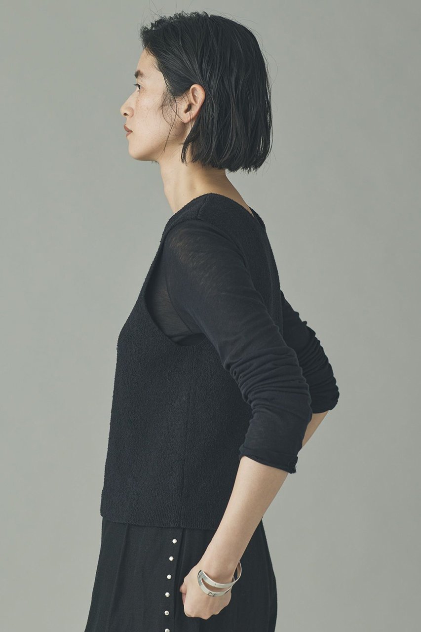 【カレンソロジー/Curensology】の2WAYフリゼニットベスト 人気、トレンドファッション・服の通販 founy(ファニー) 　ファッション　Fashion　レディースファッション　Fashion for Women　トップス・カットソー　Cut & Sew Tops　ニット　Knit Tops & Sweaters　ベスト&ジレ / 重ね着スタイル　Vests & Gilets　カジュアルプルオーバー・ニットトップス　Pullovers & Knit Tops / Casual Pullovers　タンク　Tank Top, Sleeveless Top　バランス　Balance, Style Balance　フロント　Front, Front Design　ベスト　Vest, Waistcoat　リネン　Linen, Linen Fabric　夏　Summer　other-3|ID: prp329100004887061 ipo3291000000036488081