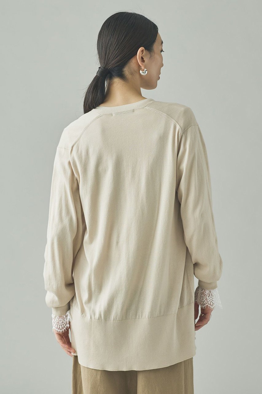 【カレンソロジー/Curensology】のファインコットンVネックカーディガン 人気、トレンドファッション・服の通販 founy(ファニー) 　ファッション　Fashion　レディースファッション　Fashion for Women　トップス・カットソー　Cut & Sew Tops　ニット　Knit Tops & Sweaters　カーディガン・羽織り　Layered Style Cardigans　Vネックトップス　V-Neck Tops / V-Cut Neckline Shirts　なめらか　Smooth, Silky Texture　イタリア　Italy　カーディガン　Cardigan, Knitwear　シンプル　Simple, Minimal　デニム　Denim, Jeans Material　ロング　Long, Long-Length　エレガント 上品　Elegant　other-4|ID: prp329100004887062 ipo3291000000036493694