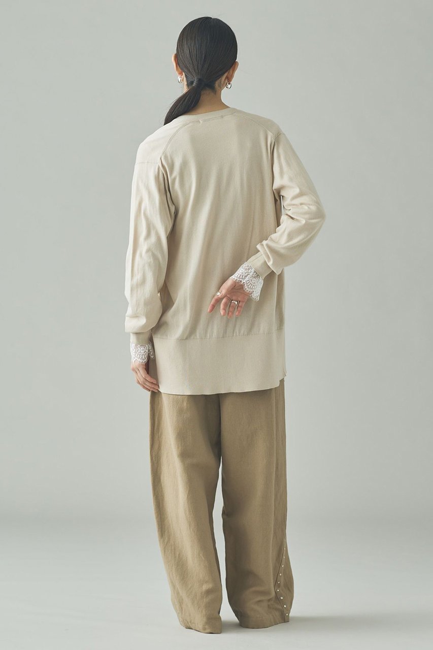 【カレンソロジー/Curensology】のファインコットンVネックカーディガン 人気、トレンドファッション・服の通販 founy(ファニー) 　ファッション　Fashion　レディースファッション　Fashion for Women　トップス・カットソー　Cut & Sew Tops　ニット　Knit Tops & Sweaters　カーディガン・羽織り　Layered Style Cardigans　Vネックトップス　V-Neck Tops / V-Cut Neckline Shirts　なめらか　Smooth, Silky Texture　イタリア　Italy　カーディガン　Cardigan, Knitwear　シンプル　Simple, Minimal　デニム　Denim, Jeans Material　ロング　Long, Long-Length　エレガント 上品　Elegant　other-7|ID: prp329100004887062 ipo3291000000036493699