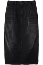 【エムエム6 メゾン マルタン マルジェラ/MM6 Maison Martin Margiela】のミディ デニムスカート 人気、トレンドファッション・服の通販 founy(ファニー) ファッション Fashion レディースファッション Fashion for Women スカート Skirts デニムスカート・カジュアルスカート Denim Skirts ロングスカート Long Skirts / Maxi & Midi Skirts カッティング Cutting Detail シンプル Simple, Minimal デニム Denim, Jeans Material バランス Balance, Style Balance ロング Long, Long-Length thumbnail ブラック|ID: prp329100004887088 ipo3291000000036488315