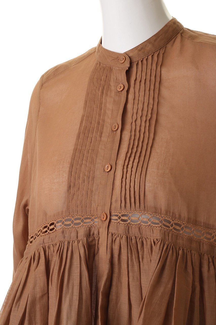 【マリリンムーン/MARILYN MOON】のシアースターチドコットンレースフレアブラウス 人気、トレンドファッション・服の通販 founy(ファニー) 　ファッション　Fashion　レディースファッション　Fashion for Women　トップス・カットソー　Cut & Sew Tops　シャツ・ブラウス・オフィスカジュアル　Elegant Blouses & Button-Ups　おすすめ　Recommended / Our Picks　インド　Indian Textile　ギャザー　Gathered, Ruffled　シアー　Sheer, See-Through　スリーブ　Sleeve, Long Sleeve / Short Sleeve　モダン　Modern, Contemporary　レース　Lace, Lace Fabric　ロング　Long, Long-Length　other-5|ID: prp329100004887124 ipo3291000000036488609