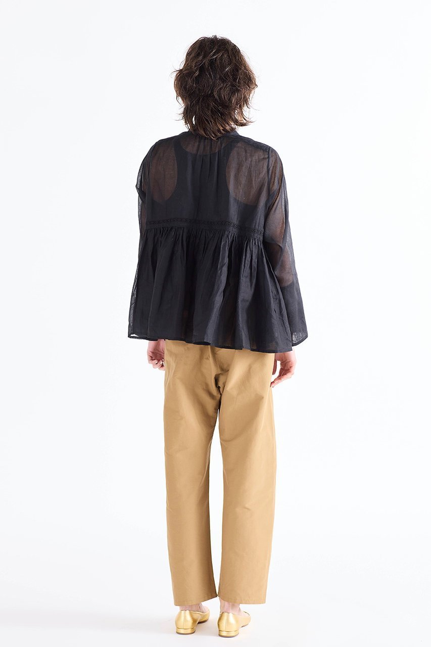 【マリリンムーン/MARILYN MOON】のシアースターチドコットンレースフレアブラウス 人気、トレンドファッション・服の通販 founy(ファニー) 　ファッション　Fashion　レディースファッション　Fashion for Women　トップス・カットソー　Cut & Sew Tops　シャツ・ブラウス・オフィスカジュアル　Elegant Blouses & Button-Ups　おすすめ　Recommended / Our Picks　インド　Indian Textile　ギャザー　Gathered, Ruffled　シアー　Sheer, See-Through　スリーブ　Sleeve, Long Sleeve / Short Sleeve　モダン　Modern, Contemporary　レース　Lace, Lace Fabric　ロング　Long, Long-Length　other-6|ID: prp329100004887124 ipo3291000000036488610