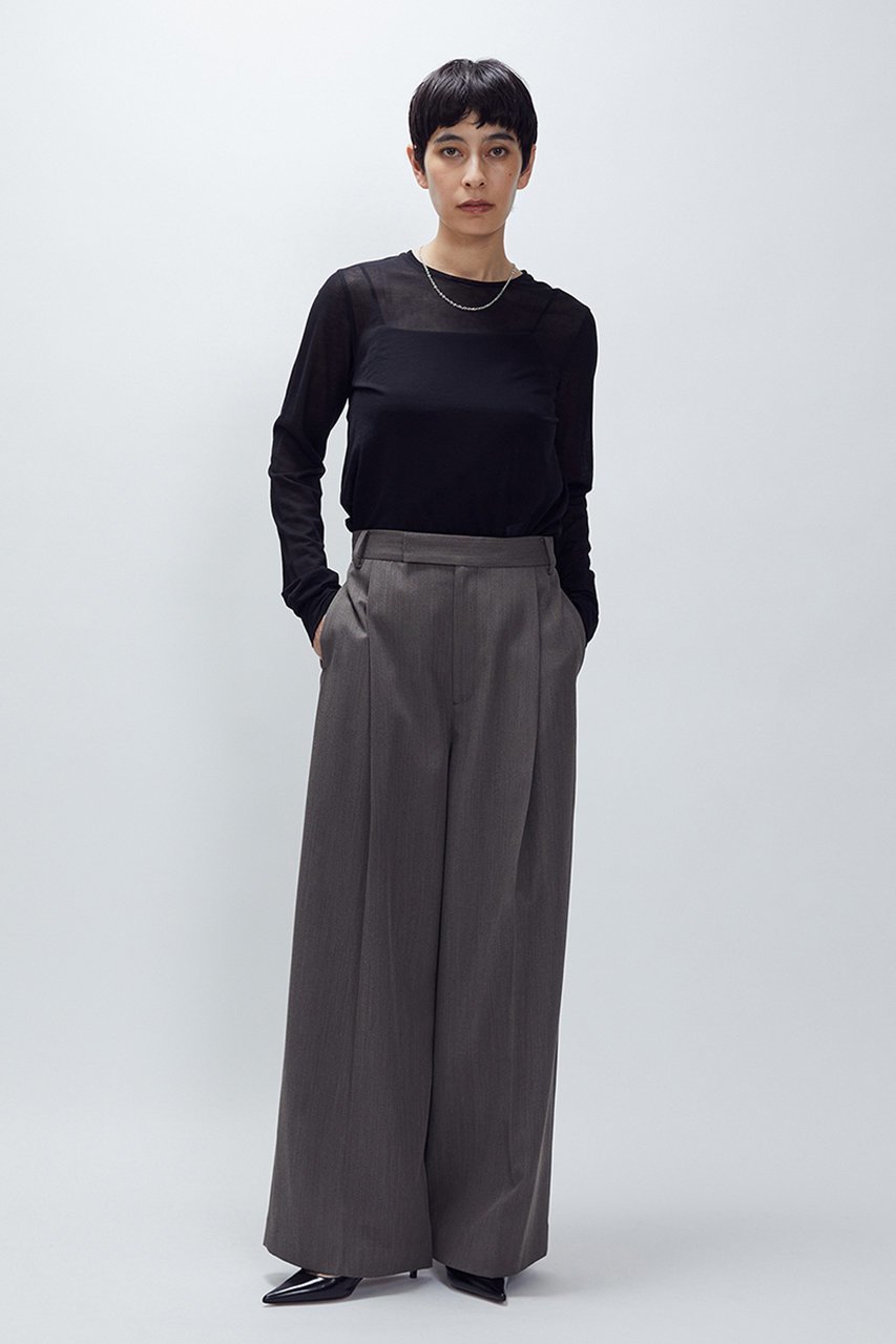 【プルミエ アロンディスモン/1er Arrondissement】の【追加】シアーロンT 人気、トレンドファッション・服の通販 founy(ファニー) 　ファッション　Fashion　レディースファッション　Fashion for Women　トップス・カットソー　Cut & Sew Tops　シャツ・ブラウス・オフィスカジュアル　Elegant Blouses & Button-Ups　ロングTシャツ・Tシャツ　Longline T-Shirts & Tees　カットソー・ベーシックTシャツ　Cut-and-Sewn Tops / Stretch Tees & Basics　インナー　Innerwear　キャミソール　Camisole, Spaghetti Strap Top　シアー　Sheer, See-Through　シンプル　Simple, Minimal　スリーブ　Sleeve, Long Sleeve / Short Sleeve　ビスチェ　Bustier, Corset Top　ロング　Long, Long-Length　エレガント 上品　Elegant　再入荷　Restock / Back in Stock　other-6|ID: prp329100004887165 ipo3291000000036488967