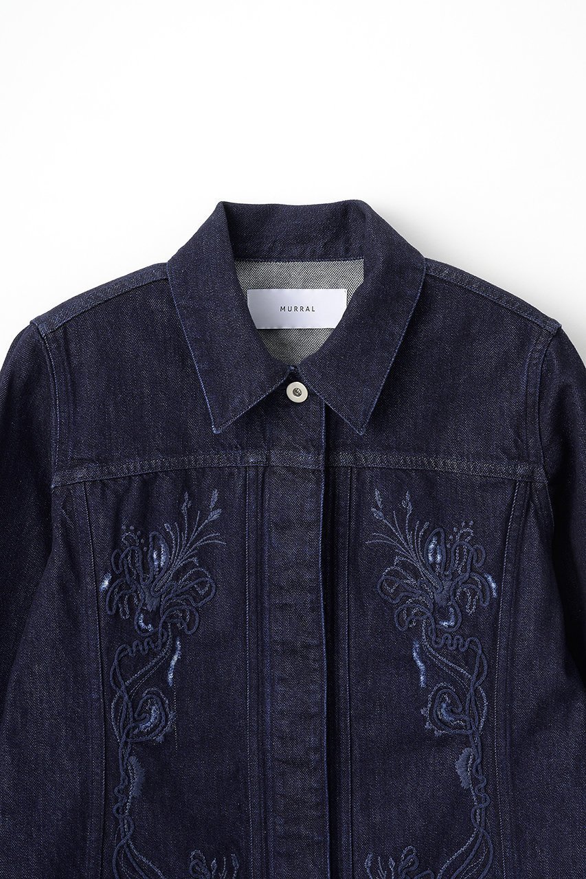 【ミューラル/MURRAL】のNerine エンブロイダード デニム ジャケット 人気、トレンドファッション・服の通販 founy(ファニー) 　ファッション　Fashion　レディースファッション　Fashion for Women　アウター　Coat / Outerwear Collection　レディースジャケット・軽アウター　Jackets　ブルゾンジャケット・スポーティアウター　Blouson Jackets　デニムジャケット / カジュアルアウター　Denim Jackets　クラシカル　Classical, Vintage-Inspired　クラッシュ　Distressed, Crashed Style　シェイプ　Shape, Slim Fit　ジャケット　Jacket, Outerwear　ジーンズ　Jeans, Denim Pants　スラックス　Slacks, Dress Pants　セットアップ　Set-Up, Coordinated Outfit　ダイヤモンド　Diamond, Brilliant Cut　デニム　Denim, Jeans Material　手描き　Hand-Drawn, Illustrated　フロント　Front, Front Design　ブルゾン　Blouson, Bomber Jacket　ポケット　Pocket, Pocket Detail　おすすめ　Recommended / Our Picks　新作・新入荷　New Arrivals / New In　other-3|ID: prp329100004887178 ipo3291000000036489071