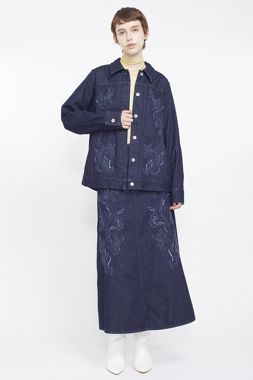 【ミューラル/MURRAL】のNerine エンブロイダード デニム ジャケット 人気、トレンドファッション・服の通販 founy(ファニー) 　ファッション　Fashion　レディースファッション　Fashion for Women　アウター　Coat / Outerwear Collection　レディースジャケット・軽アウター　Jackets　ブルゾンジャケット・スポーティアウター　Blouson Jackets　デニムジャケット / カジュアルアウター　Denim Jackets　クラシカル　Classical, Vintage-Inspired　クラッシュ　Distressed, Crashed Style　シェイプ　Shape, Slim Fit　ジャケット　Jacket, Outerwear　ジーンズ　Jeans, Denim Pants　スラックス　Slacks, Dress Pants　セットアップ　Set-Up, Coordinated Outfit　ダイヤモンド　Diamond, Brilliant Cut　デニム　Denim, Jeans Material　手描き　Hand-Drawn, Illustrated　フロント　Front, Front Design　ブルゾン　Blouson, Bomber Jacket　ポケット　Pocket, Pocket Detail　おすすめ　Recommended / Our Picks　新作・新入荷　New Arrivals / New In　other-8|ID: prp329100004887178 ipo3291000000036489076