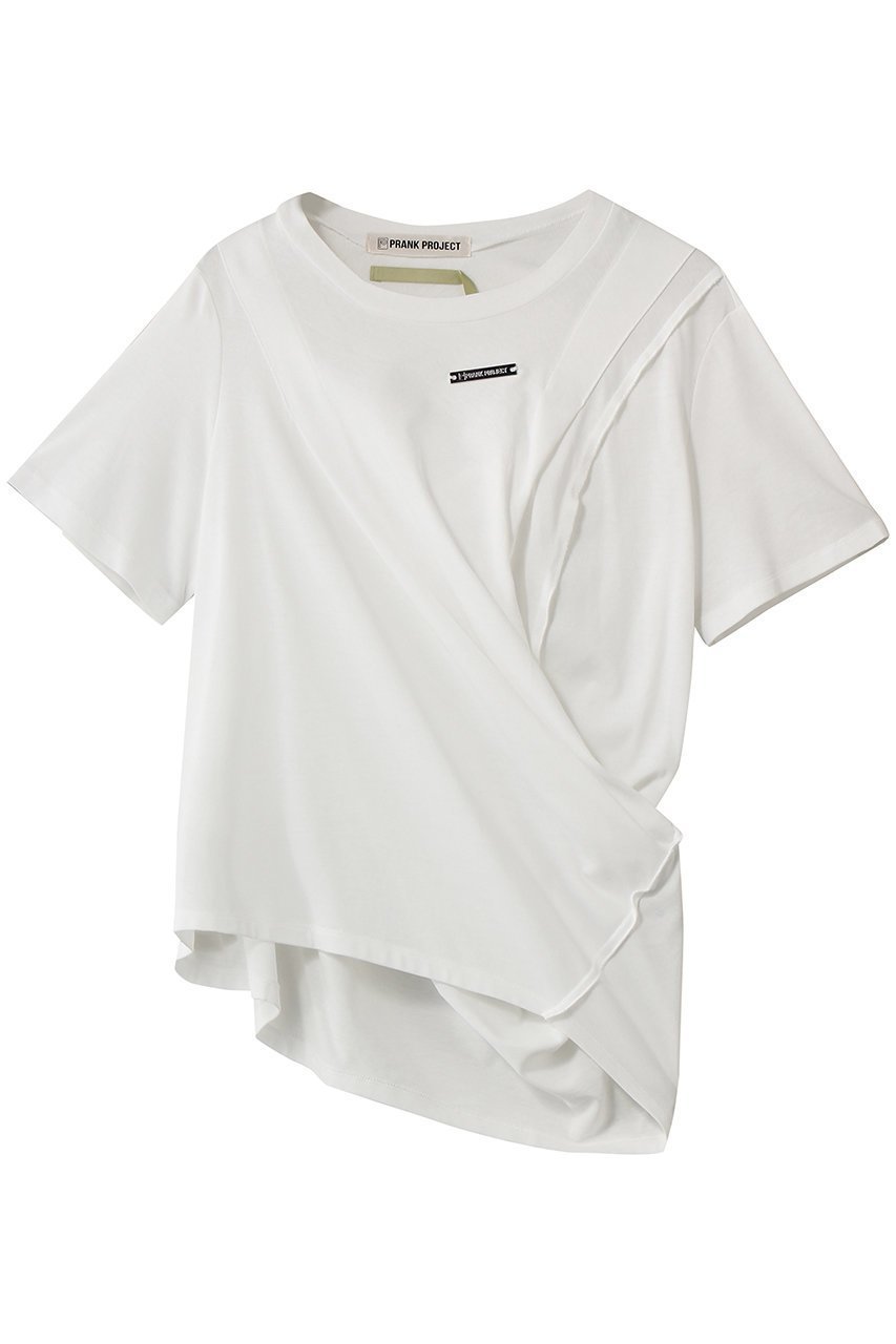 【プランク プロジェクト/PRANK PROJECT】のハーフスリーブドレストップ インテリア・キッズ・メンズ・レディースファッション・服の通販 founy(ファニー) 　ファッション　Fashion　レディースファッション　Fashion for Women　トップス・カットソー　Cut & Sew Tops　シャツ・ブラウス・オフィスカジュアル　Elegant Blouses & Button-Ups　ロングTシャツ・Tシャツ　Longline T-Shirts & Tees　カットソー・ベーシックTシャツ　Cut-and-Sewn Tops / Stretch Tees & Basics　ワンピース　Dresses　フォーマル・パーティードレス・結婚式用ドレス　Elegant & Casual Dresses　カットソー　Cut and Sewn Top　キュプラ　Cupro, Eco Fabric　ショート　Short, Short Length　シンプル　Simple, Minimal　スリーブ　Sleeve, Long Sleeve / Short Sleeve　ドレープ　Drape, Draping Fabric　エレガント 上品　Elegant　再入荷　Restock / Back in Stock　半袖　Short Sleeve, Half Sleeve　WHT(ホワイト)|ID: prp329100004887191 ipo3291000000036489178