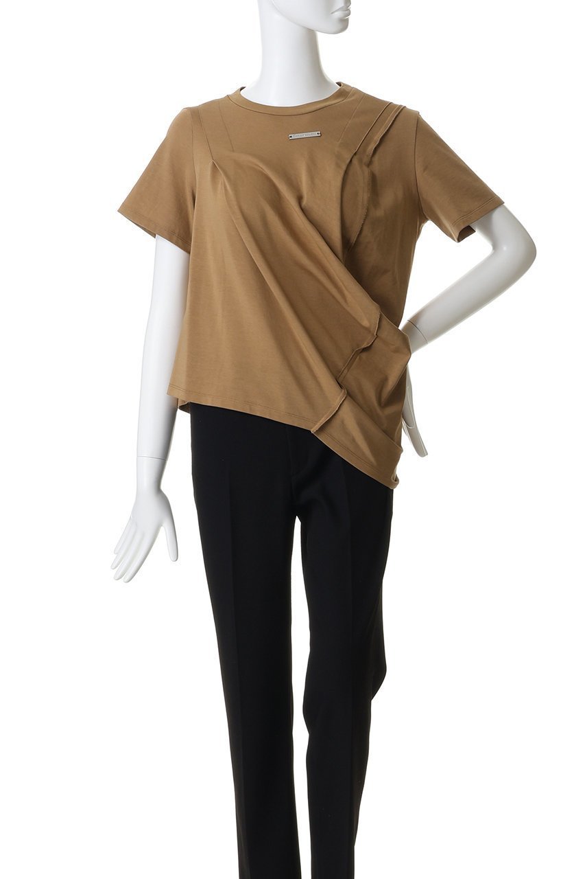 【プランク プロジェクト/PRANK PROJECT】のハーフスリーブドレストップ 人気、トレンドファッション・服の通販 founy(ファニー) 　ファッション　Fashion　レディースファッション　Fashion for Women　トップス・カットソー　Cut & Sew Tops　シャツ・ブラウス・オフィスカジュアル　Elegant Blouses & Button-Ups　ロングTシャツ・Tシャツ　Longline T-Shirts & Tees　カットソー・ベーシックTシャツ　Cut-and-Sewn Tops / Stretch Tees & Basics　ワンピース　Dresses　フォーマル・パーティードレス・結婚式用ドレス　Elegant & Casual Dresses　カットソー　Cut and Sewn Top　キュプラ　Cupro, Eco Fabric　ショート　Short, Short Length　シンプル　Simple, Minimal　スリーブ　Sleeve, Long Sleeve / Short Sleeve　ドレープ　Drape, Draping Fabric　エレガント 上品　Elegant　再入荷　Restock / Back in Stock　半袖　Short Sleeve, Half Sleeve　other-2|ID: prp329100004887191 ipo3291000000036489180