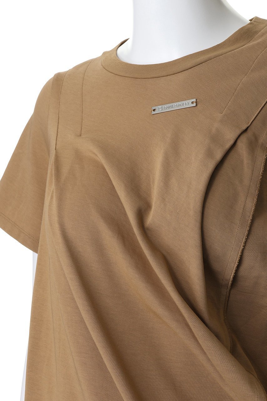 【プランク プロジェクト/PRANK PROJECT】のハーフスリーブドレストップ 人気、トレンドファッション・服の通販 founy(ファニー) 　ファッション　Fashion　レディースファッション　Fashion for Women　トップス・カットソー　Cut & Sew Tops　シャツ・ブラウス・オフィスカジュアル　Elegant Blouses & Button-Ups　ロングTシャツ・Tシャツ　Longline T-Shirts & Tees　カットソー・ベーシックTシャツ　Cut-and-Sewn Tops / Stretch Tees & Basics　ワンピース　Dresses　フォーマル・パーティードレス・結婚式用ドレス　Elegant & Casual Dresses　カットソー　Cut and Sewn Top　キュプラ　Cupro, Eco Fabric　ショート　Short, Short Length　シンプル　Simple, Minimal　スリーブ　Sleeve, Long Sleeve / Short Sleeve　ドレープ　Drape, Draping Fabric　エレガント 上品　Elegant　再入荷　Restock / Back in Stock　半袖　Short Sleeve, Half Sleeve　other-5|ID: prp329100004887191 ipo3291000000036489183