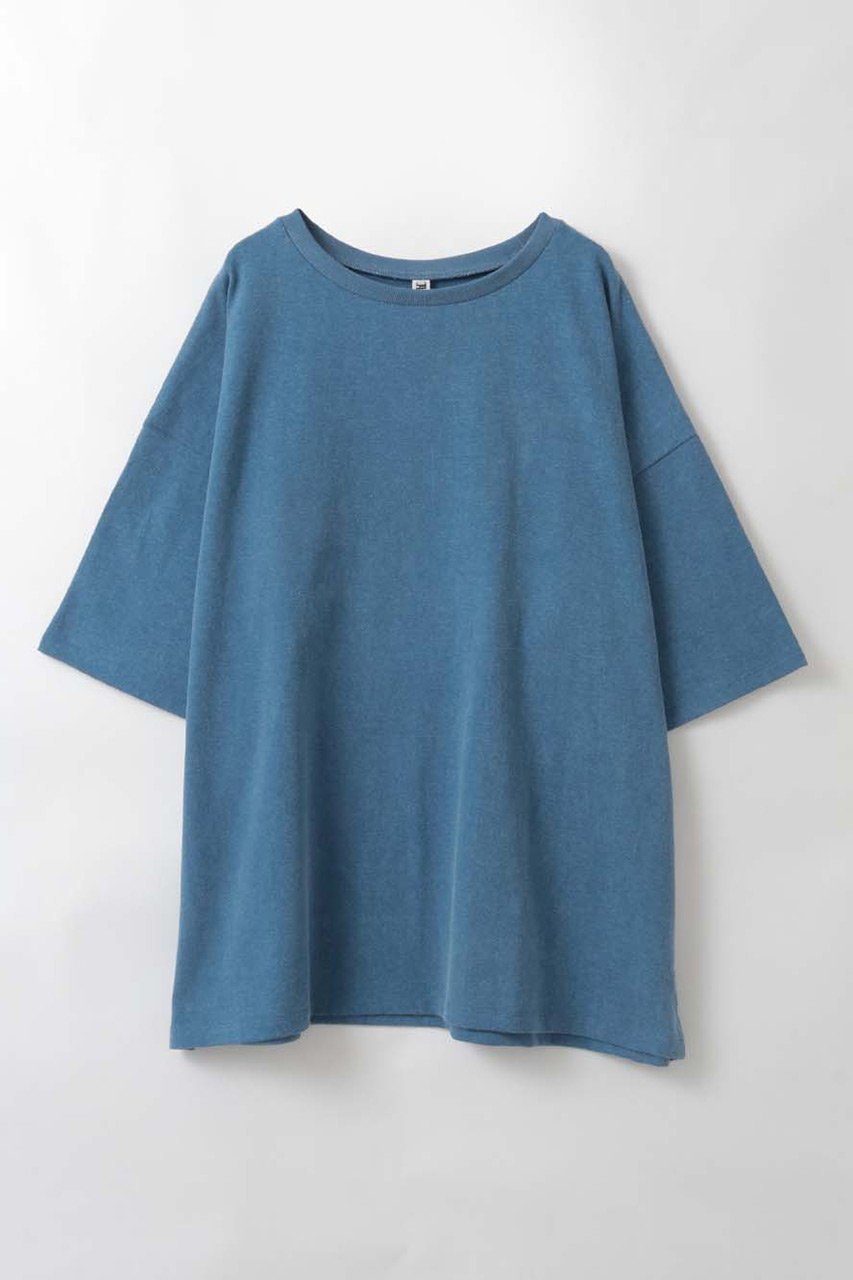 【ハー/HER.】の【3/26 12:00販売開始】オーバーコットンTシャツ インテリア・キッズ・メンズ・レディースファッション・服の通販 founy(ファニー) 　ファッション　Fashion　レディースファッション　Fashion for Women　トップス・カットソー　Cut & Sew Tops　シャツ・ブラウス・オフィスカジュアル　Elegant Blouses & Button-Ups　ロングTシャツ・Tシャツ　Longline T-Shirts & Tees　カットソー・ベーシックTシャツ　Cut-and-Sewn Tops / Stretch Tees & Basics　ショート　Short, Short Length　スリーブ　Sleeve, Long Sleeve / Short Sleeve　ボックス　Boxy, Box Shape　ルーズ　Loose, Oversized　新作・新入荷　New Arrivals / New In　ブルー|ID: prp329100004887192 ipo3291000000036489190