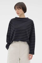 【マーガレットハウエル/MARGARET HOWELL】のSMOOTH COTTON JERSEY TOP ブラック|ID: prp329100004887258 ipo3291000000036899783