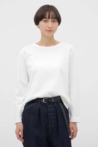 【マーガレットハウエル/MARGARET HOWELL】のDRY COTTON JERSEY TOP 人気、トレンドファッション・服の通販 founy(ファニー) ファッション Fashion レディースファッション Fashion for Women トップス・カットソー Cut & Sew Tops シャツ・ブラウス・オフィスカジュアル Elegant Blouses & Button-Ups ロングTシャツ・Tシャツ Longline T-Shirts & Tees カットソー・ベーシックTシャツ Cut-and-Sewn Tops / Stretch Tees & Basics カットソー Cut and Sewn Top シンプル Simple, Minimal スリーブ Sleeve, Long Sleeve / Short Sleeve ロング Long, Long-Length ヴィンテージ Vintage Style 新作・新入荷 New Arrivals / New In thumbnail ホワイト|ID: prp329100004887260 ipo3291000000036491548