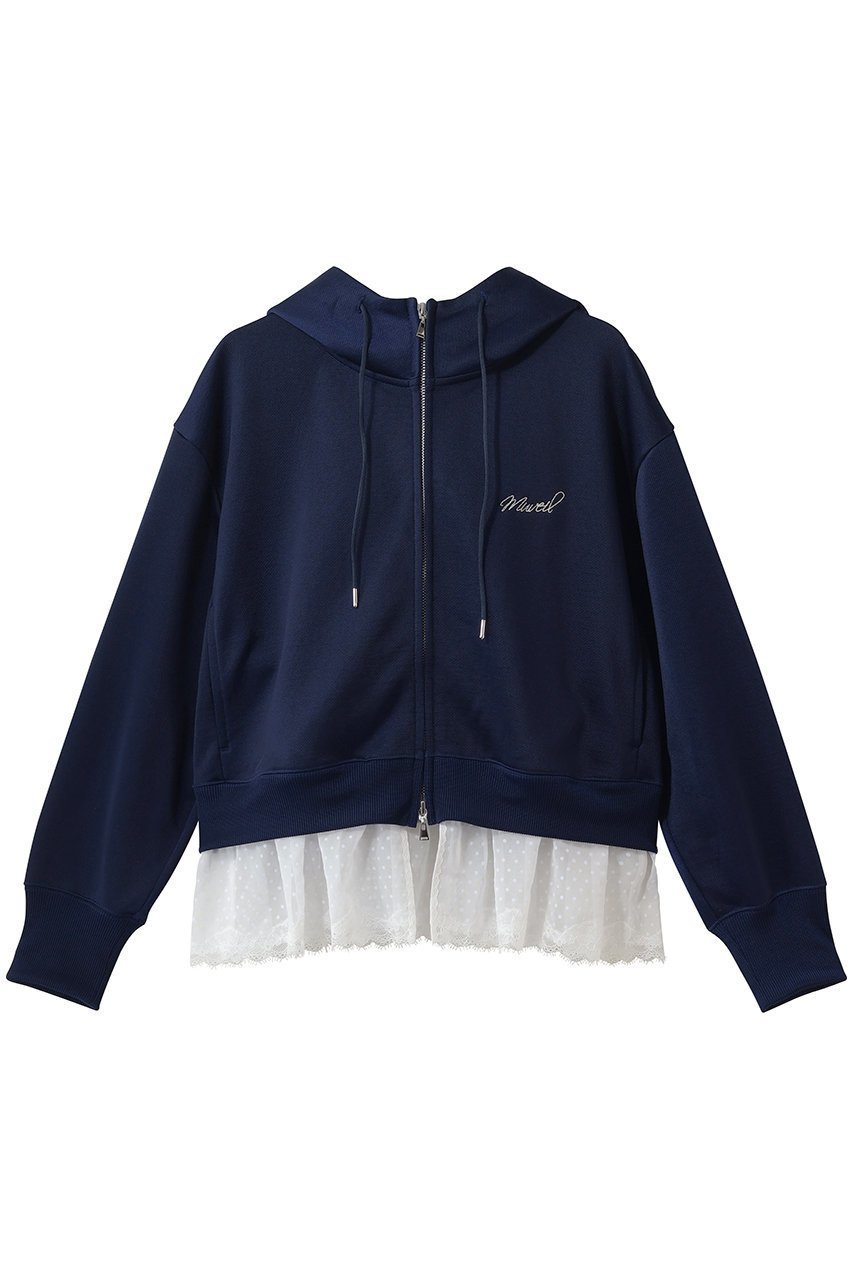 【ミュベール/MUVEIL】の裾レース裏毛パーカー 大人の最旬トレンドファッション＆コーディネート founy(ファウニー) 　ファッション　Fashion　レディースファッション　Fashion for Women　トップス・カットソー　Cut & Sew Tops　シャツ・ブラウス・オフィスカジュアル　Elegant Blouses & Button-Ups　レディースパーカー・カジュアルフーディー　Casual Hoodies & Sweatshirts　ロングTシャツ・Tシャツ　Longline T-Shirts & Tees　スウェット・クルーネックトップス　Sweatshirts & Crewnecks / Relaxed Fit Sweat Tops　カットソー・ベーシックTシャツ　Cut-and-Sewn Tops / Stretch Tees & Basics　インナー　Innerwear　セットアップ　Set-Up, Coordinated Outfit　パーカー　Hoodie, Parka　レース　Lace, Lace Fabric　エレガント 上品　Elegant　 other-1|ID: prp329100004887274 ipo3291000000037021125