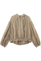 【スリー ドッツ/three dots】のシャイニーシャツ ジップアップフーディ ベージュ|ID: prp329100004887295 ipo3291000000036525784