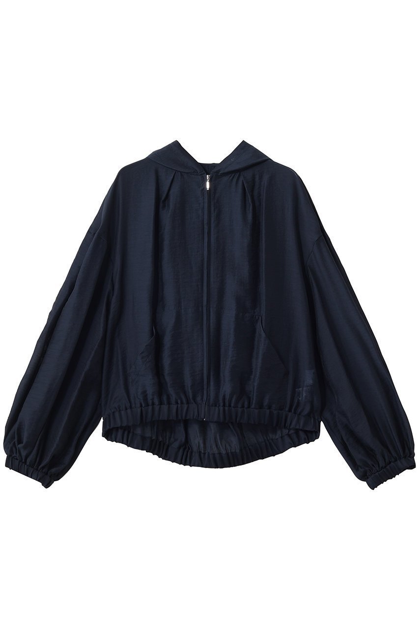 【スリー ドッツ/three dots】のシャイニーシャツ ジップアップフーディ インテリア・キッズ・メンズ・レディースファッション・服の通販 founy(ファニー) 　ファッション　Fashion　レディースファッション　Fashion for Women　トップス・カットソー　Cut & Sew Tops　シャツ・ブラウス・オフィスカジュアル　Elegant Blouses & Button-Ups　レディースパーカー・カジュアルフーディー　Casual Hoodies & Sweatshirts　ロングTシャツ・Tシャツ　Longline T-Shirts & Tees　スウェット・クルーネックトップス　Sweatshirts & Crewnecks / Relaxed Fit Sweat Tops　カットソー・ベーシックTシャツ　Cut-and-Sewn Tops / Stretch Tees & Basics　カットソー　Cut and Sewn Top　キャミソール　Camisole, Spaghetti Strap Top　シアー　Sheer, See-Through　半袖　Short Sleeve, Half Sleeve　夏　Summer　新作・新入荷　New Arrivals / New In　長袖　Long Sleeve, Full Sleeve　ネイビー|ID: prp329100004887296 ipo3291000000036491831