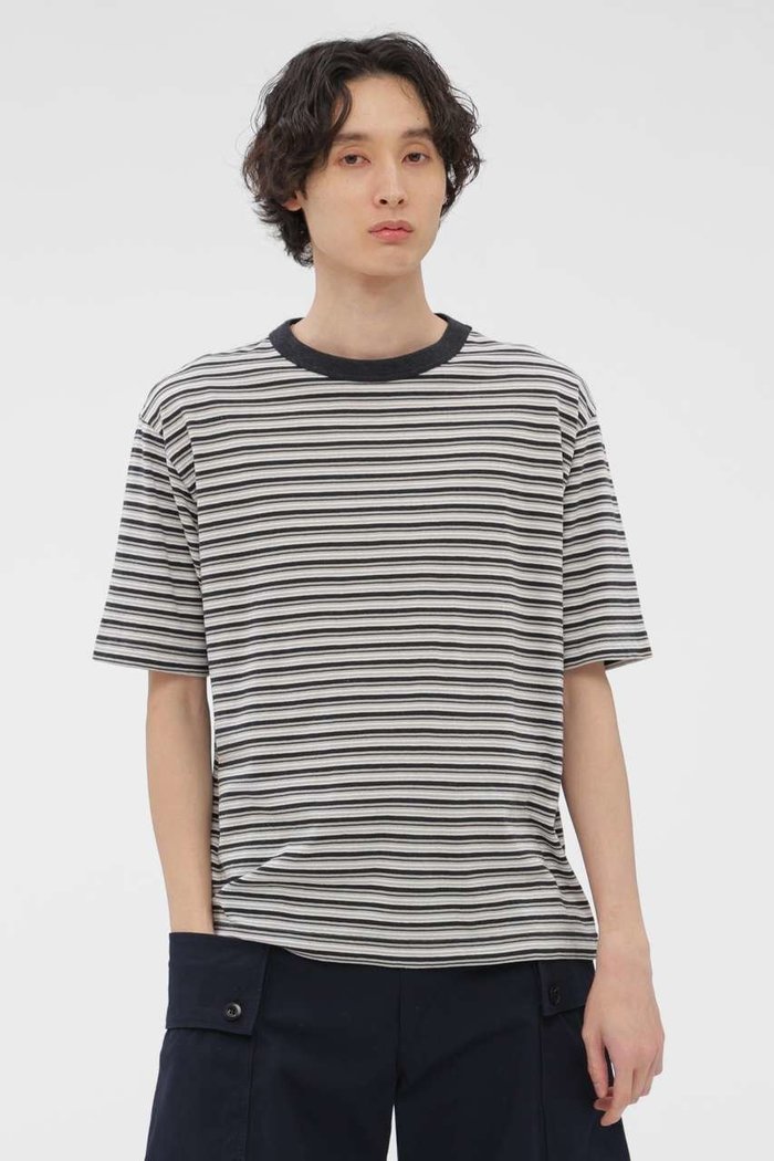 【マーガレット ハウエル/MARGARET HOWELL / MEN】のCOTTON LINEN MULTI STRIPE JERSEY TOP インテリア・キッズ・メンズ・レディースファッション・服の通販 founy(ファニー) https://founy.com/ ファッション Fashion レディースファッション Fashion for Women トップス・カットソー Cut & Sew Tops シャツ・ブラウス・オフィスカジュアル Elegant Blouses & Button-Ups ロングTシャツ・Tシャツ Longline T-Shirts & Tees カットソー・ベーシックTシャツ Cut-and-Sewn Tops / Stretch Tees & Basics ショート Short, Short Length ストライプ Stripe, Striped Pattern スリーブ Sleeve, Long Sleeve / Short Sleeve バランス Balance, Style Balance リネン Linen, Linen Fabric ワイド Wide, Wide Fit |ID: prp329100004887301 ipo3291000000037024627