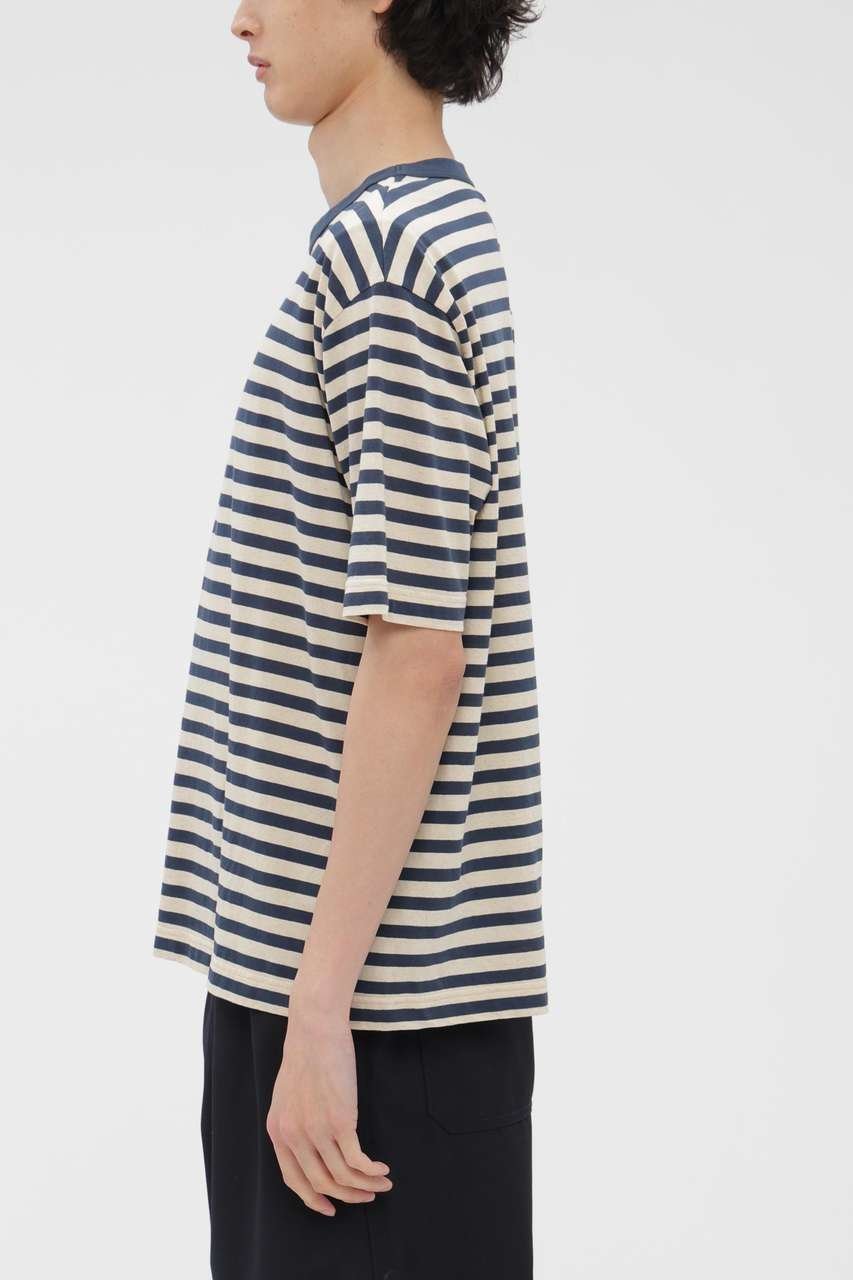 【その他のブランド/Other】のCOTTON LINEN STRIPE JERSEY TOP 人気、トレンドファッション・服の通販 founy(ファニー) 　ファッション　Fashion　レディースファッション　Fashion for Women　トップス・カットソー　Cut & Sew Tops　シャツ・ブラウス・オフィスカジュアル　Elegant Blouses & Button-Ups　ロングTシャツ・Tシャツ　Longline T-Shirts & Tees　カットソー・ベーシックTシャツ　Cut-and-Sewn Tops / Stretch Tees & Basics　ショート　Short, Short Length　ストライプ　Stripe, Striped Pattern　スリーブ　Sleeve, Long Sleeve / Short Sleeve　バランス　Balance, Style Balance　リネン　Linen, Linen Fabric　ワイド　Wide, Wide Fit　夏　Summer　新作・新入荷　New Arrivals / New In　other-3|ID: prp329100004887302 ipo3291000000036491898