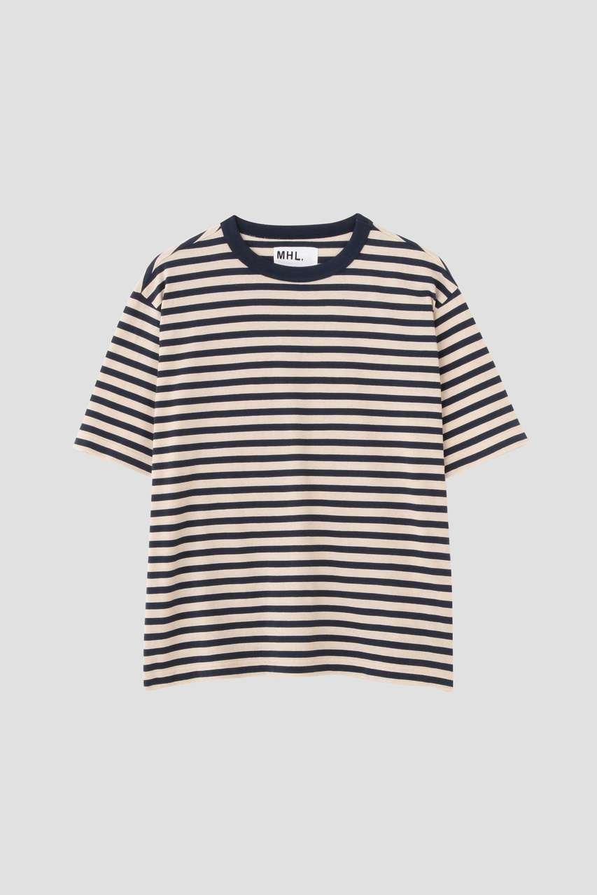【その他のブランド/Other】のCOTTON LINEN STRIPE JERSEY TOP 人気、トレンドファッション・服の通販 founy(ファニー) 　ファッション　Fashion　レディースファッション　Fashion for Women　トップス・カットソー　Cut & Sew Tops　シャツ・ブラウス・オフィスカジュアル　Elegant Blouses & Button-Ups　ロングTシャツ・Tシャツ　Longline T-Shirts & Tees　カットソー・ベーシックTシャツ　Cut-and-Sewn Tops / Stretch Tees & Basics　ショート　Short, Short Length　ストライプ　Stripe, Striped Pattern　スリーブ　Sleeve, Long Sleeve / Short Sleeve　バランス　Balance, Style Balance　リネン　Linen, Linen Fabric　ワイド　Wide, Wide Fit　夏　Summer　新作・新入荷　New Arrivals / New In　other-4|ID: prp329100004887302 ipo3291000000036491900