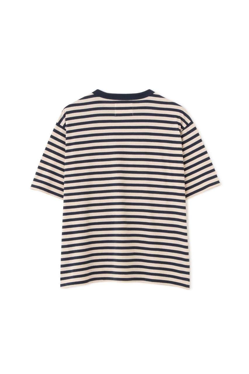 【その他のブランド/Other】のCOTTON LINEN STRIPE JERSEY TOP 人気、トレンドファッション・服の通販 founy(ファニー) 　ファッション　Fashion　レディースファッション　Fashion for Women　トップス・カットソー　Cut & Sew Tops　シャツ・ブラウス・オフィスカジュアル　Elegant Blouses & Button-Ups　ロングTシャツ・Tシャツ　Longline T-Shirts & Tees　カットソー・ベーシックTシャツ　Cut-and-Sewn Tops / Stretch Tees & Basics　ショート　Short, Short Length　ストライプ　Stripe, Striped Pattern　スリーブ　Sleeve, Long Sleeve / Short Sleeve　バランス　Balance, Style Balance　リネン　Linen, Linen Fabric　ワイド　Wide, Wide Fit　夏　Summer　新作・新入荷　New Arrivals / New In　other-5|ID: prp329100004887302 ipo3291000000036491903