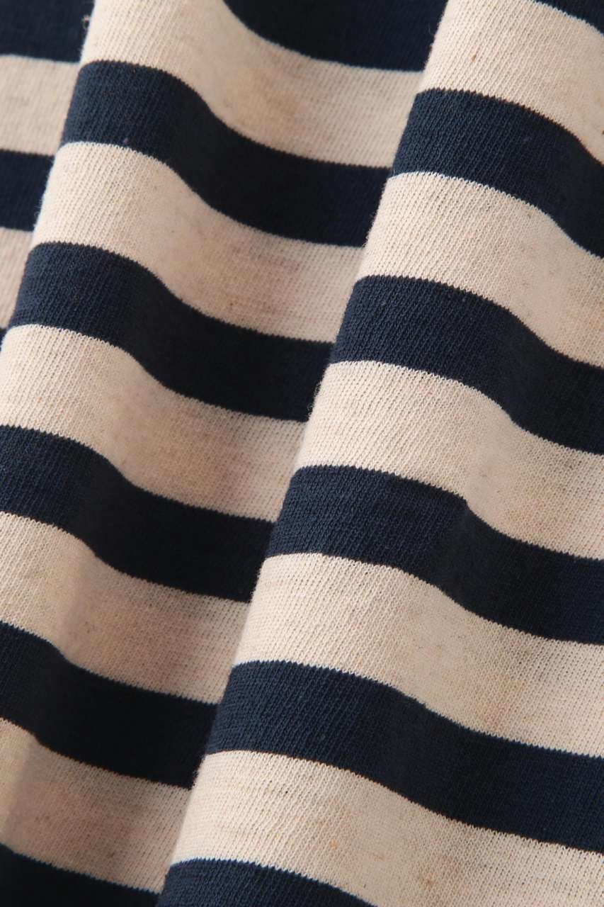 【その他のブランド/Other】のCOTTON LINEN STRIPE JERSEY TOP 人気、トレンドファッション・服の通販 founy(ファニー) 　ファッション　Fashion　レディースファッション　Fashion for Women　トップス・カットソー　Cut & Sew Tops　シャツ・ブラウス・オフィスカジュアル　Elegant Blouses & Button-Ups　ロングTシャツ・Tシャツ　Longline T-Shirts & Tees　カットソー・ベーシックTシャツ　Cut-and-Sewn Tops / Stretch Tees & Basics　ショート　Short, Short Length　ストライプ　Stripe, Striped Pattern　スリーブ　Sleeve, Long Sleeve / Short Sleeve　バランス　Balance, Style Balance　リネン　Linen, Linen Fabric　ワイド　Wide, Wide Fit　夏　Summer　新作・新入荷　New Arrivals / New In　other-6|ID: prp329100004887302 ipo3291000000036491906