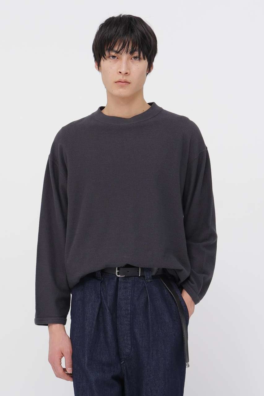 【その他のブランド/Other】のCOTTON JERSEY MESH TOP インテリア・キッズ・メンズ・レディースファッション・服の通販 founy(ファニー) 　ファッション　Fashion　レディースファッション　Fashion for Women　トップス・カットソー　Cut & Sew Tops　シャツ・ブラウス・オフィスカジュアル　Elegant Blouses & Button-Ups　ロングTシャツ・Tシャツ　Longline T-Shirts & Tees　カットソー・ベーシックTシャツ　Cut-and-Sewn Tops / Stretch Tees & Basics　カットソー　Cut and Sewn Top　スリーブ　Sleeve, Long Sleeve / Short Sleeve　ベーシック　Basic, Essential　ロング　Long, Long-Length　新作・新入荷　New Arrivals / New In　グレー|ID: prp329100004887312 ipo3291000000036491949